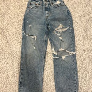 Abercrombie and Fitch Curve Love Ankle Straight Ultra High Rise Jean